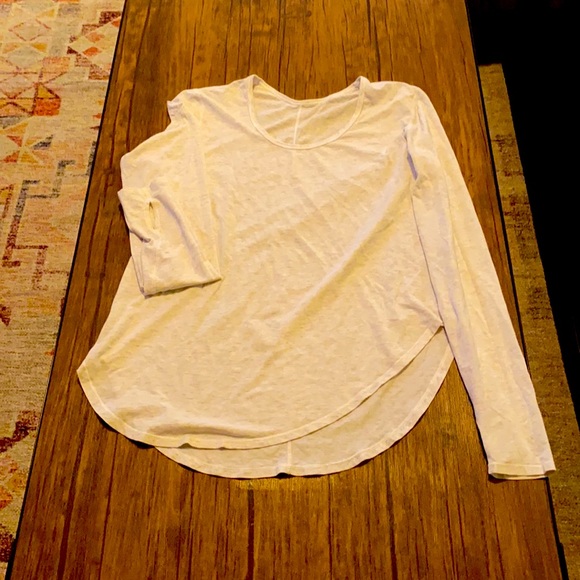 lululemon athletica Tops - Lululemon light gray long sleeve tee